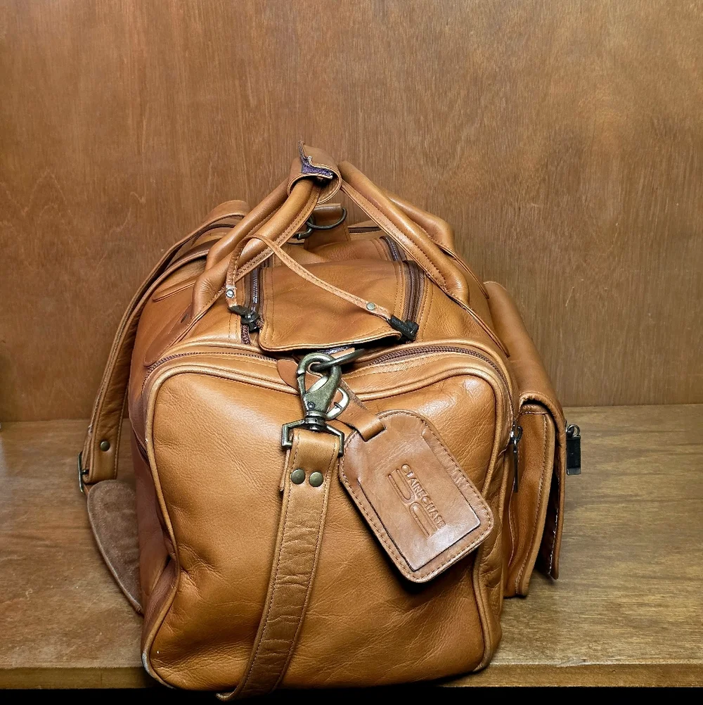 CLAIRECHASE GENUINE LEATHER DUFFEL BAG